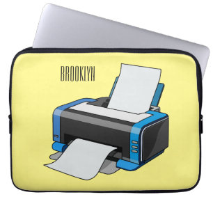 Printer cartoon illustration laptop sleeve