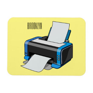 Printer cartoon illustration magnet