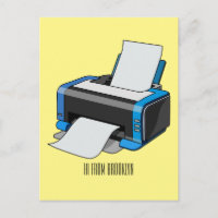 Printer cartoon illustration