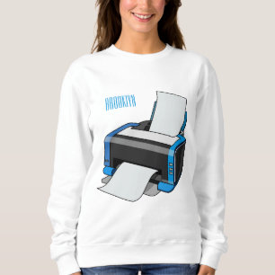 Printer cartoon illustration sweatshirt