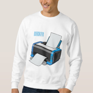 Printer cartoon illustration sweatshirt