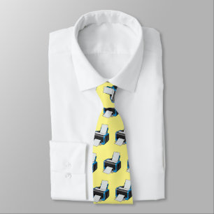 Printer cartoon illustration tie