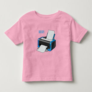 Printer cartoon illustration toddler t-shirt
