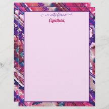 Printer-Sized Purple & Pink Abstract Watercolor