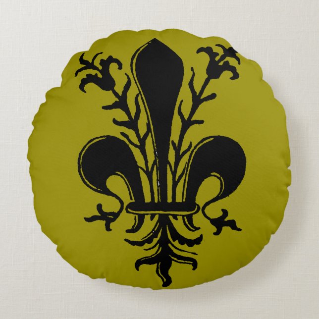 Printer's Device, 1514 Round Pillow (Front)