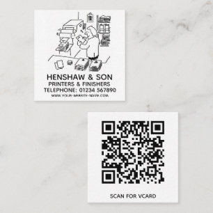 Printers & Finishers Promotional Square Business Card