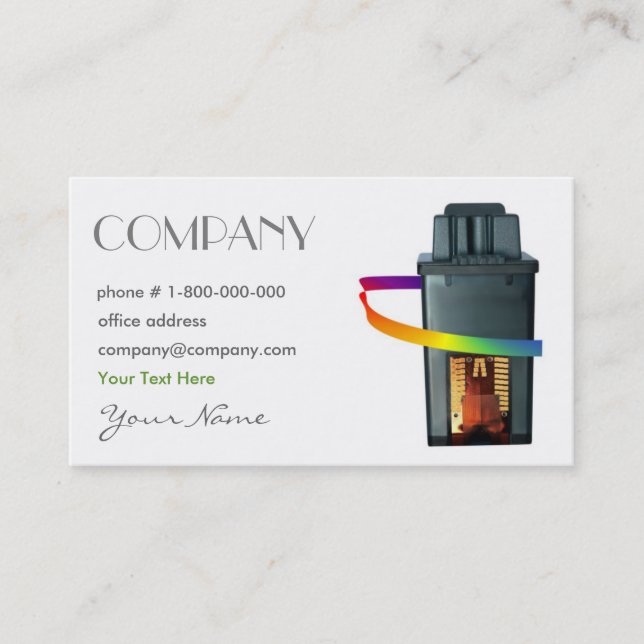 Printing Ink Cartridge Business Card (Front)