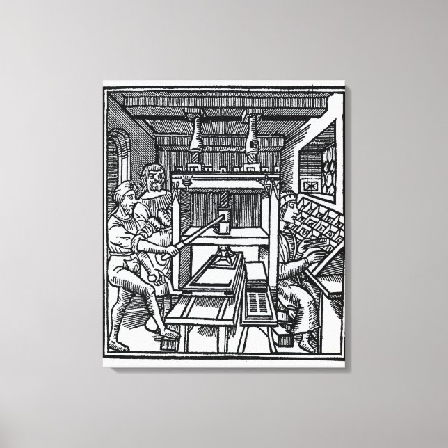Printing press canvas print (Front)