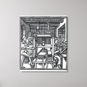 Printing press canvas print