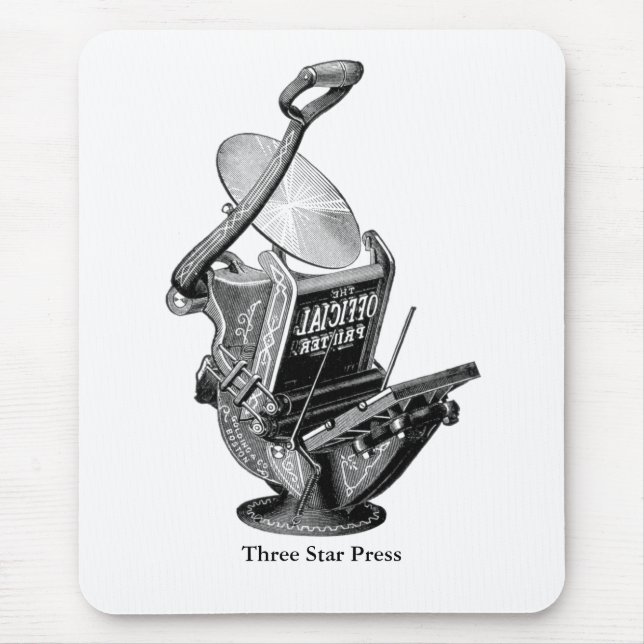 Printing press letterpress Golding mouse pad (Front)