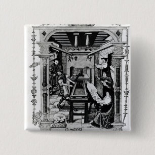 Printing workshop 2 inch square button