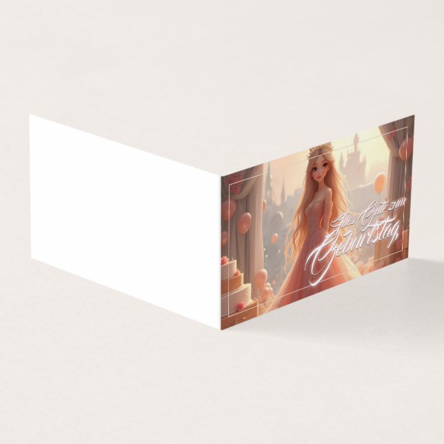 Prinzessin Geburtstagskarte à Rosa (Outside)