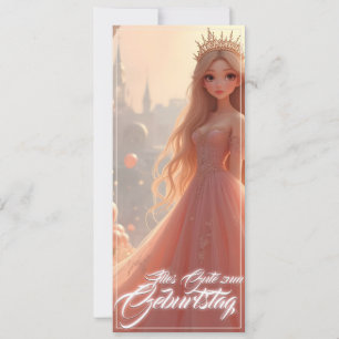 Prinzessin Geburtstagskarte in Rosa