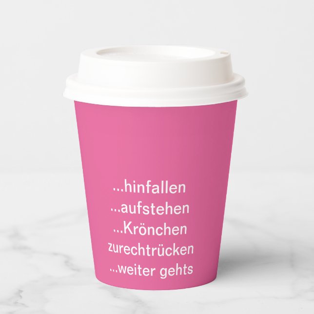 "Prinzessin" Krone zurechtrücken, FUN Paper Cups (Front)