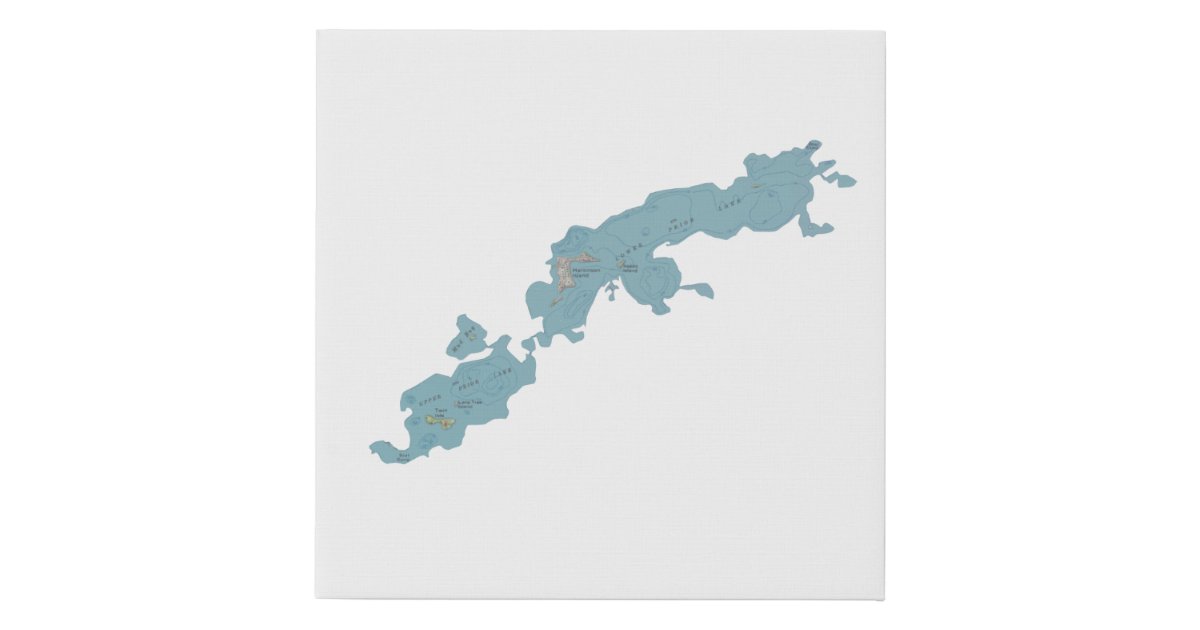 Prior Lake Topographical Map Canvas Zazzle