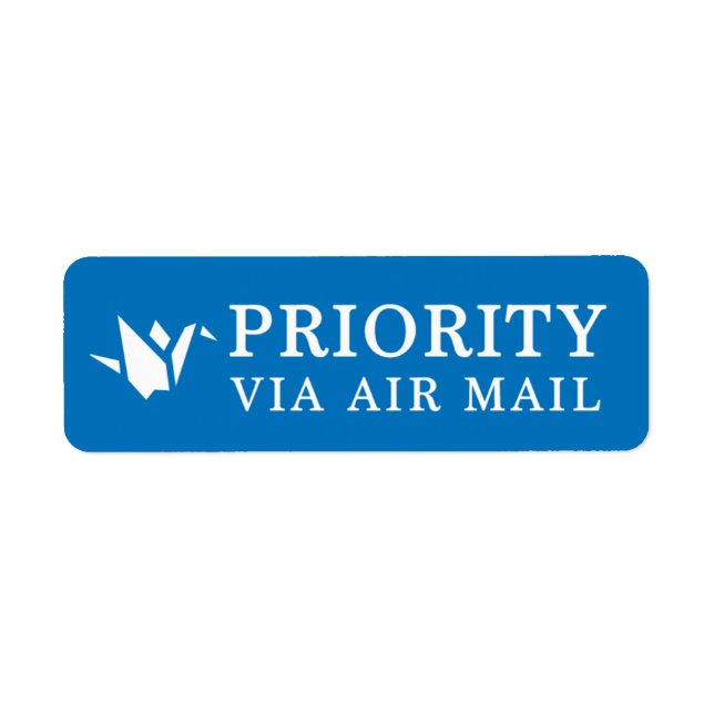 PRIORITÉ VIA AIR COURRIER 折 origami oiseaux oiseau (Devant)