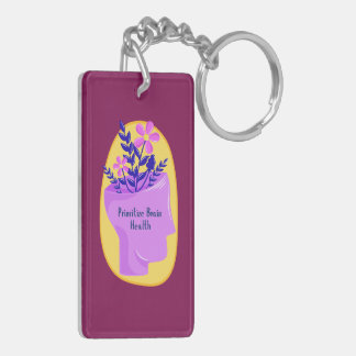 Prioritize Brain Health Keychain