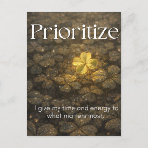 Prioritize Motivational Self Care Postcard