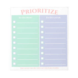Prioritize To Do List Notepad