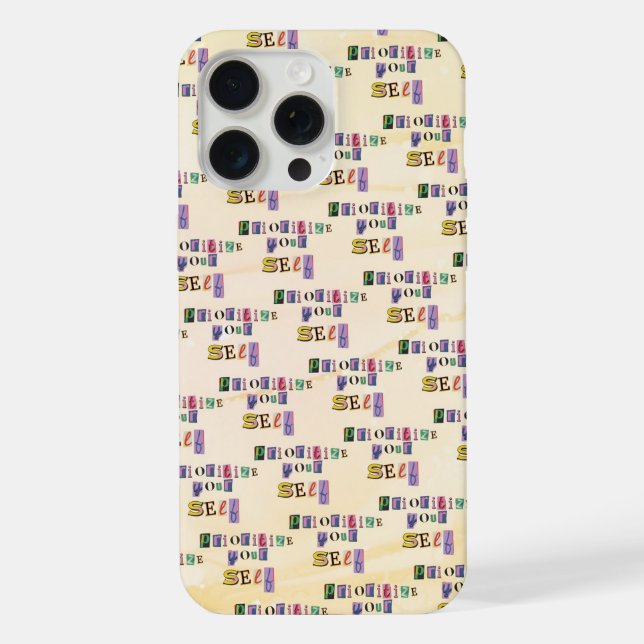 Prioritize Yourself iPhone Case (Back)