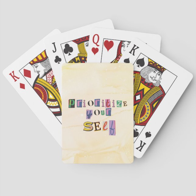 Prioritize Yourself Playing Cards (Back)
