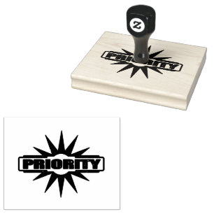 PRIORITY Urgent Attention Workflow Tool Office Fit Rubber Stamp