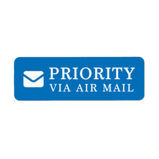 PRIORITY VIA AIR MAIL 手紙 便箋 mail letter letters ラベ
