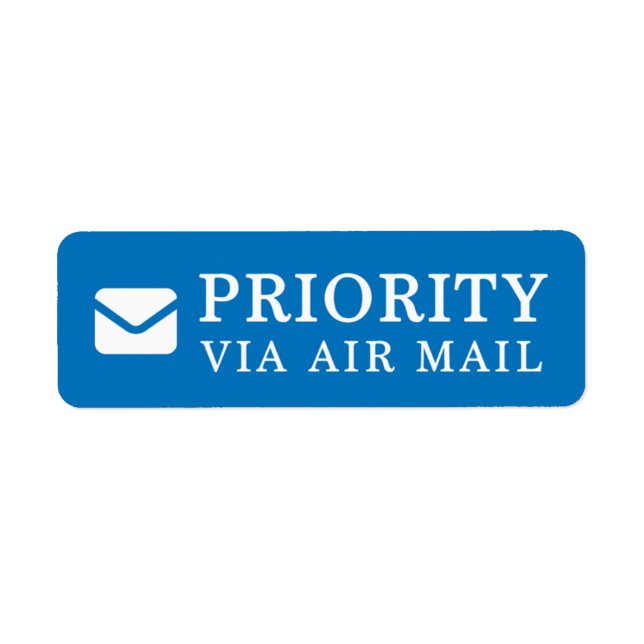 PRIORITY VIA AIR MAIL 手紙 便箋 mail letter letters ラベ (Front)