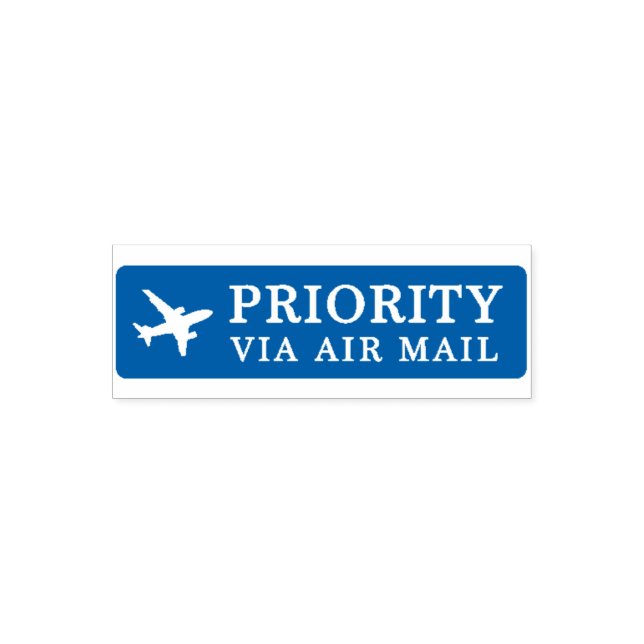 PRIORITY VIA AIR MAIL 飛行機 airplane セルフインキングスタンプ Self-inking Stamp (Design)