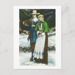 Priscilla and John Alden Scene Postcard