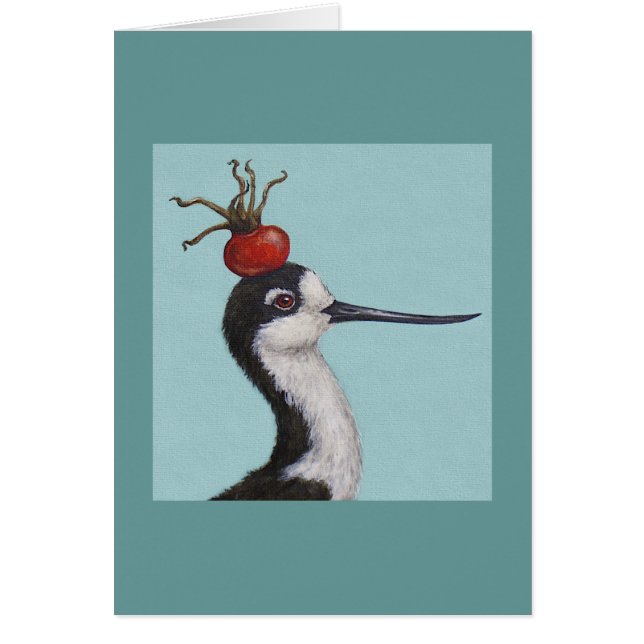 Prise de bec la carte étranglée noire d'échasse (Devant)