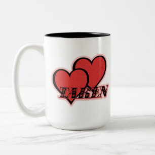 Prise de Mug café Coeurs rouges