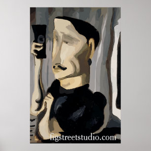 Prise d'un selfie, affiche Abstraite MAn
