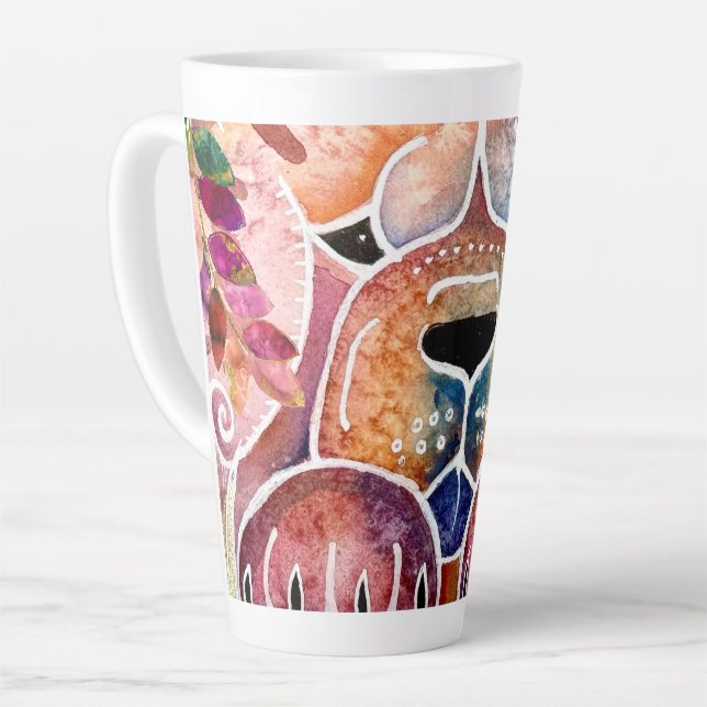 PRISM Chow dog Latte Mug (Left Angle)