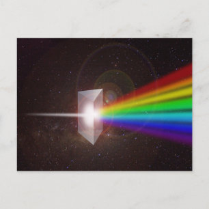 prism colour spectrum postcard