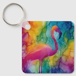 Prism Flamingo Keychain