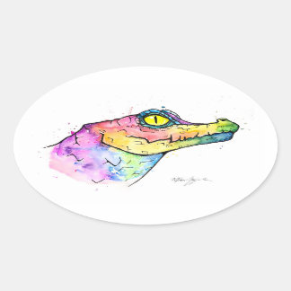 Prism Gator Oval Sticker