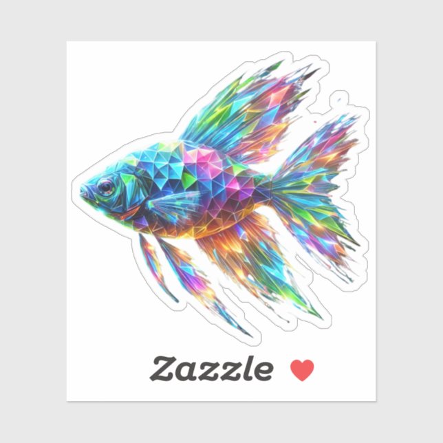 Prism Glow Geometric Fish (Sheet)
