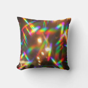 prism holographic rainbow kaleidoscope background throw pillow