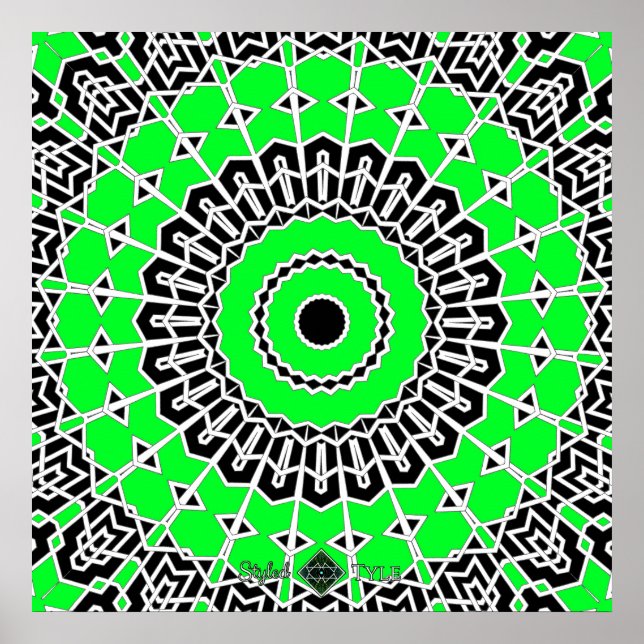 Prism Mandala ( Green ) Poster (Front)