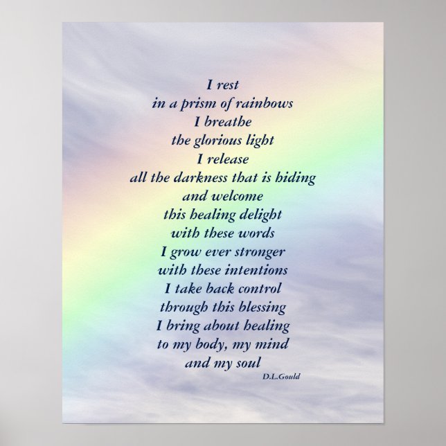'Prism of rainbows' poem art Poster (Front)