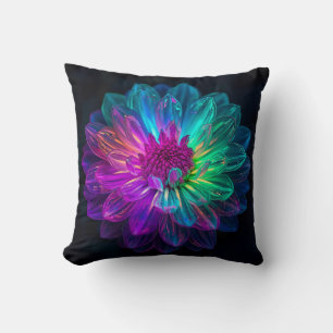 Prism Petals Throw Pillow