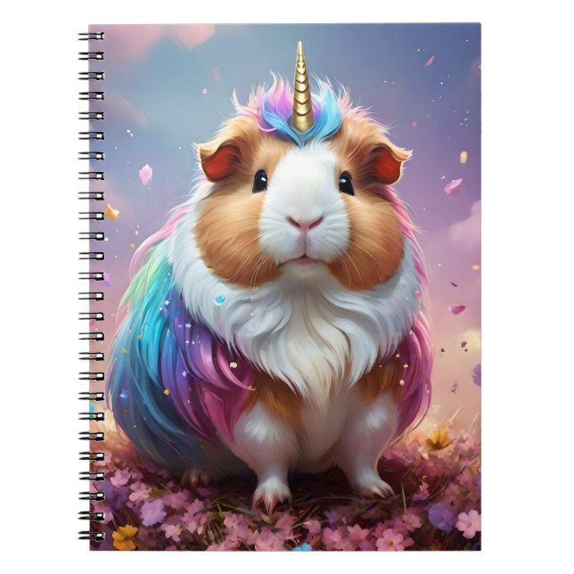 Prism Pigtail: The Radiant Unicorn Guinea Pig Notebook (Front)