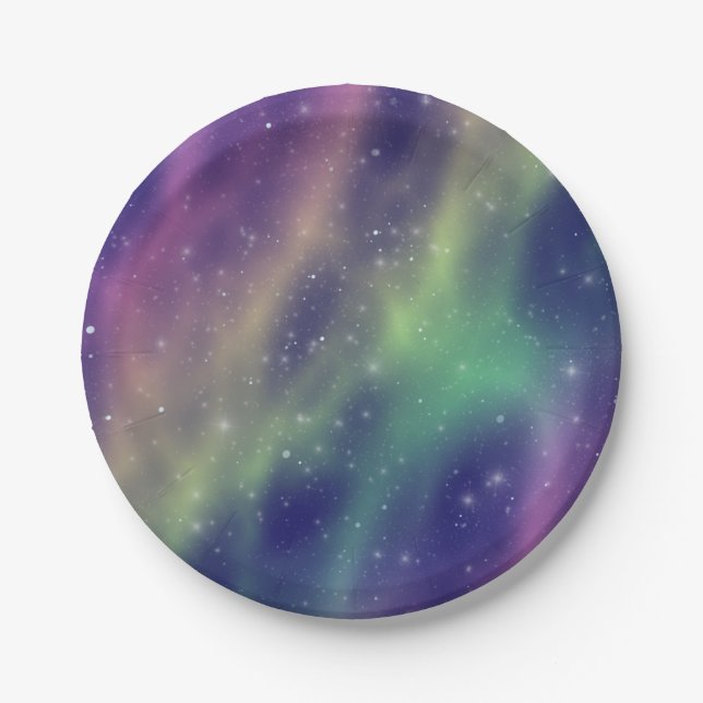 prismatic aurora : paper plate (Front)