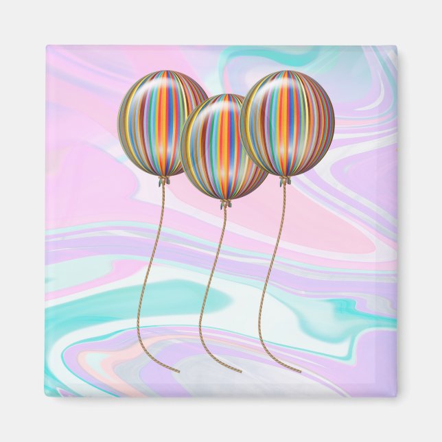 Prismatic balloons png magnet (Front)