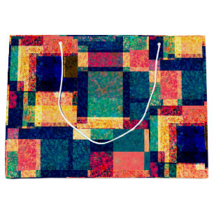 Prismatic Blocks – Modern Abstract Geometric Large Gift Bag