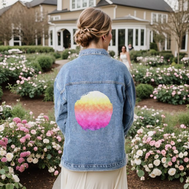 Prismatic Dawn Denim Jacket (Wedding Back)