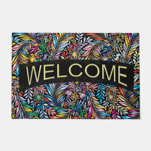 Prismatic Fern Welcome Doormat