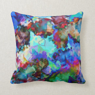 Prismatic Floral Collage  - Throw Pillow