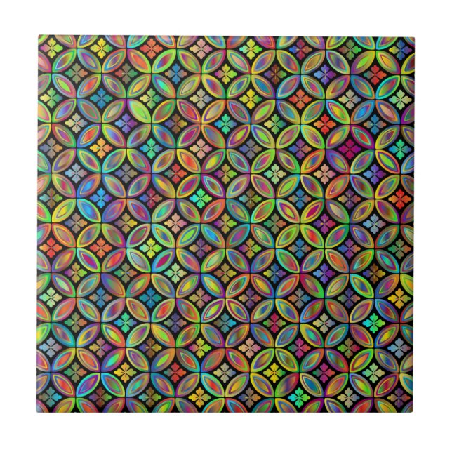 Prismatic Floral Patterned Tile (Front)